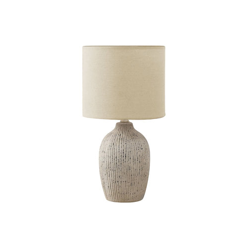 Lighting, Table Lamp, 18''H, Beige Ceramic, Beige Shade, Contemporary - Monarch