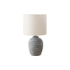 17''H, Table Lamp, Grey Ceramic, Ivory / Cream Shade, Contemporary, Modern - Monarch