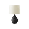 17''H, Table Lamp, Grey Resin, Ivory / Cream Shade, Contemporary, Modern - Monarch