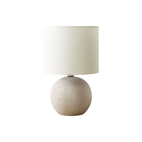 Table Lamp, 16''H, Ivory Concrete, Ivory / Cream Shade, Contemporary, Modern - Monarch