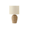 Lighting, 17''H, Table Lamp, Natural Rattan, Beige Shade, Transitional - Monarch
