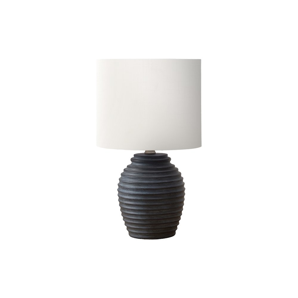Lighting, 17''H, Table Lamp, Black Resin, Ivory / Cream Shade - Monarch