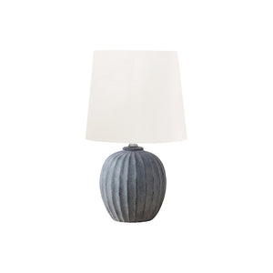 Lighting, 19''H, Table Lamp, Grey Resin, Ivory / Cream Shade, Transitional - Monarch