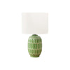 22''H, Table Lamp, Green Ceramic, Ivory / Cream Shade, Contemporary, Modern - Monarch
