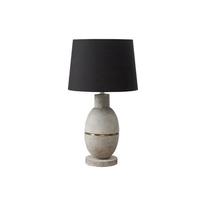 Lighting, 25''H, Table Lamp, Grey Resin, Black Shade, Contemporary, Modern - Monarch