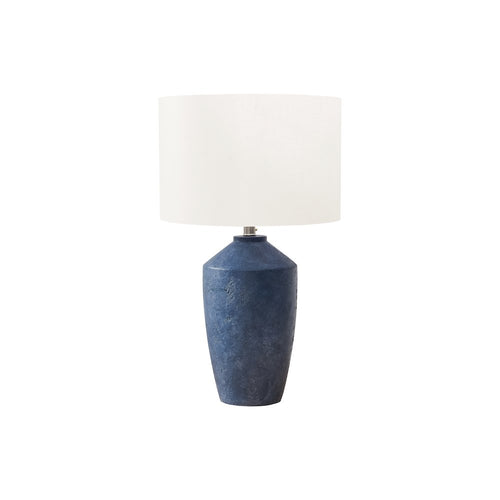 25''H, Table Lamp, Blue Concrete, Ivory / Cream Shade, Contemporary, Modern - Monarch