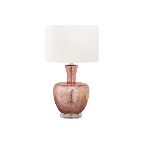 26''H, Table Lamp, Dusty Rose Glass, Ivory / Cream Shade, Contemporary, Modern - Monarch