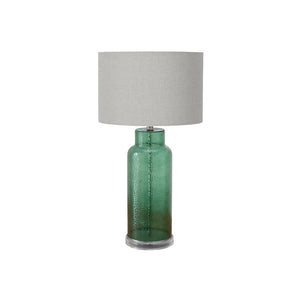 Lighting, 28''H, Table Lamp, Green Glass, Grey Shade, Contemporary, Modern - Monarch