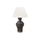 28''H, Table Lamp, Black Resin, Ivory / Cream Shade, Contemporary, Modern - Monarch