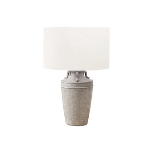 Lighting, 28''H, Table Lamp, Grey Ceramic, Ivory / Cream Shade, Transitional - Monarch