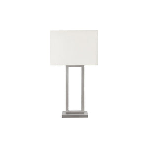 Table Lamp, 28''H, Nickel Metal, Ivory / Cream Shade, Contemporary, Modern - Monarch