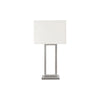 Table Lamp, 28''H, Nickel Metal, Ivory / Cream Shade, Contemporary, Modern - Monarch