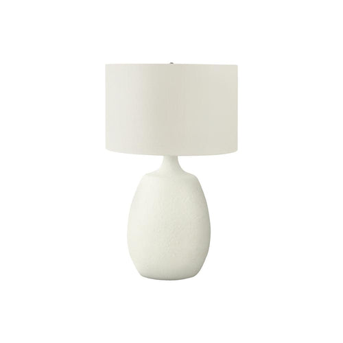 Lighting, 26''H, Table Lamp, Ivory / Cream Shade, Cream Resin, Contemporary - Monarch