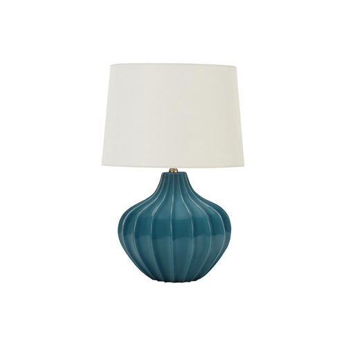 Lighting, 24''H, Table Lamp, Blue Ceramic, Ivory / Cream Shade, Transitional - Monarch