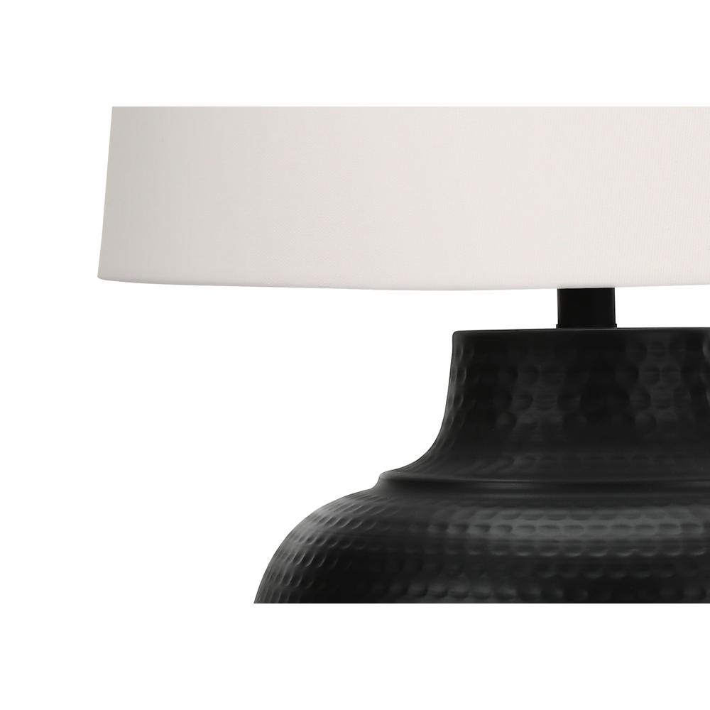 Lighting, 26''H, Table Lamp, Black Metal, Ivory / Cream Shade, Transitional - Monarch
