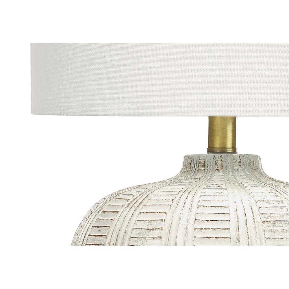 Lighting, 21''H, Table Lamp, Ivory / Cream Shade, Cream Resin, Transitional - Monarch