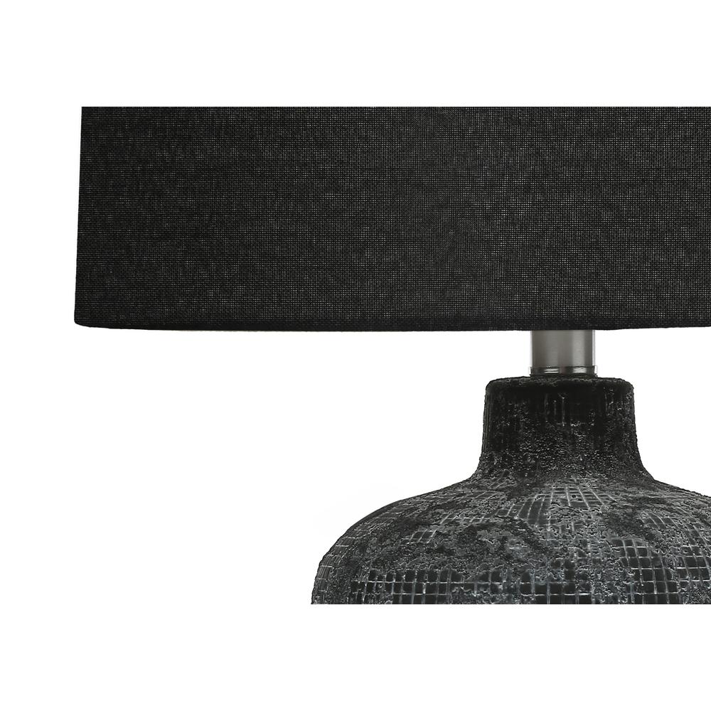 Lighting, Table Lamp, 24''H, Black Ceramic, Black Shade, Contemporary - Monarch