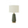 =''Lighting, 26''''H, Table Lamp, Green Ceramic, Ivory / Cream Shade, Contemporary - Monarch