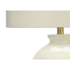 =''Lighting, 26''''H, Table Lamp, Ivory / Cream Shade, Cream Ceramic, Transitional - Monarch