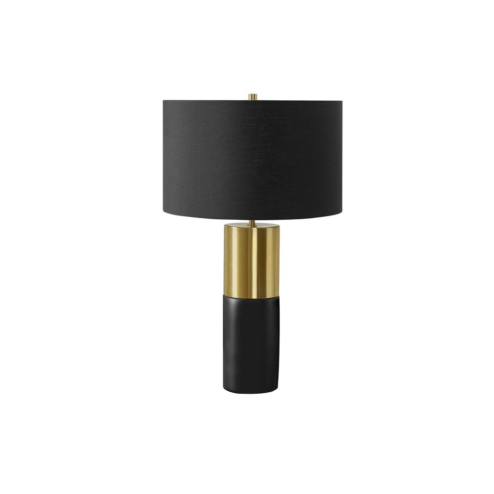 Lighting, 25''H, Table Lamp, Black Concrete, Black Shade, Contemporary - Monarch