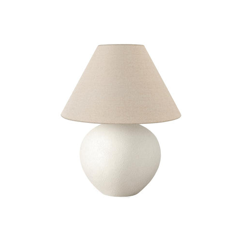 Lighting, 16''H, Table Lamp, Cream Shade, Cream Ceramic, Contemporary - Monarch