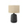 Lighting, 24''H, Table Lamp, Black Ceramic, Beige Shade, Contemporary - Monarch