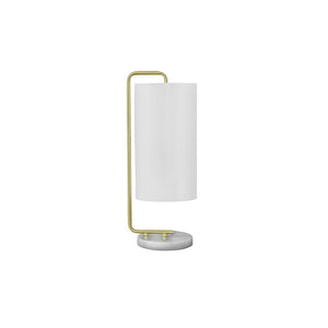 Lighting, 20''H, Table Lamp, White Marble, Ivory / Cream Shade, Contemporary - Monarch