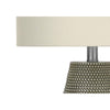 Lighting, 24''H, Table Lamp, Grey Resin, Ivory / Cream Shade, Contemporary - Monarch