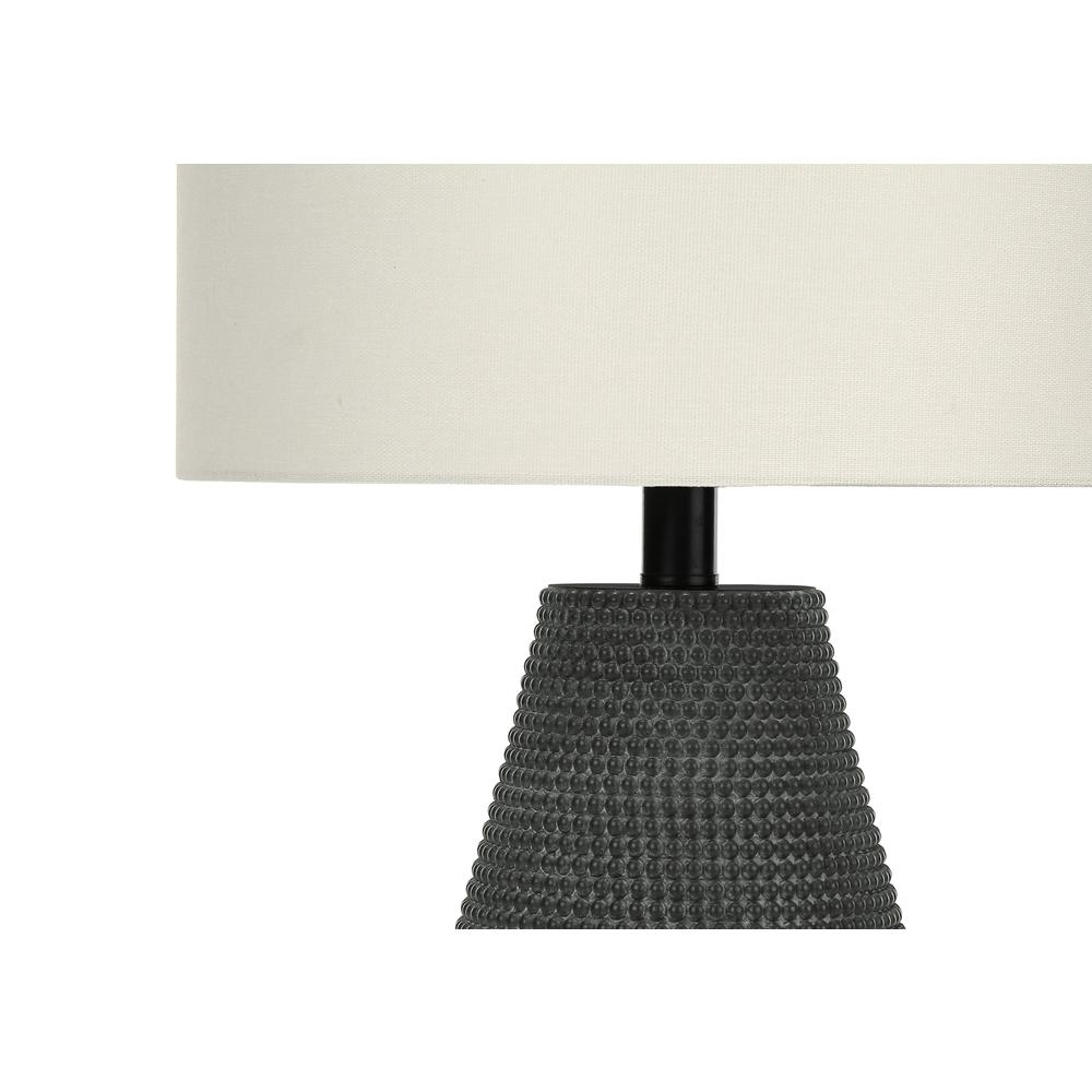 Lighting, 24''H, Table Lamp, Black Resin, Ivory / Cream Shade, Contemporary - Monarch