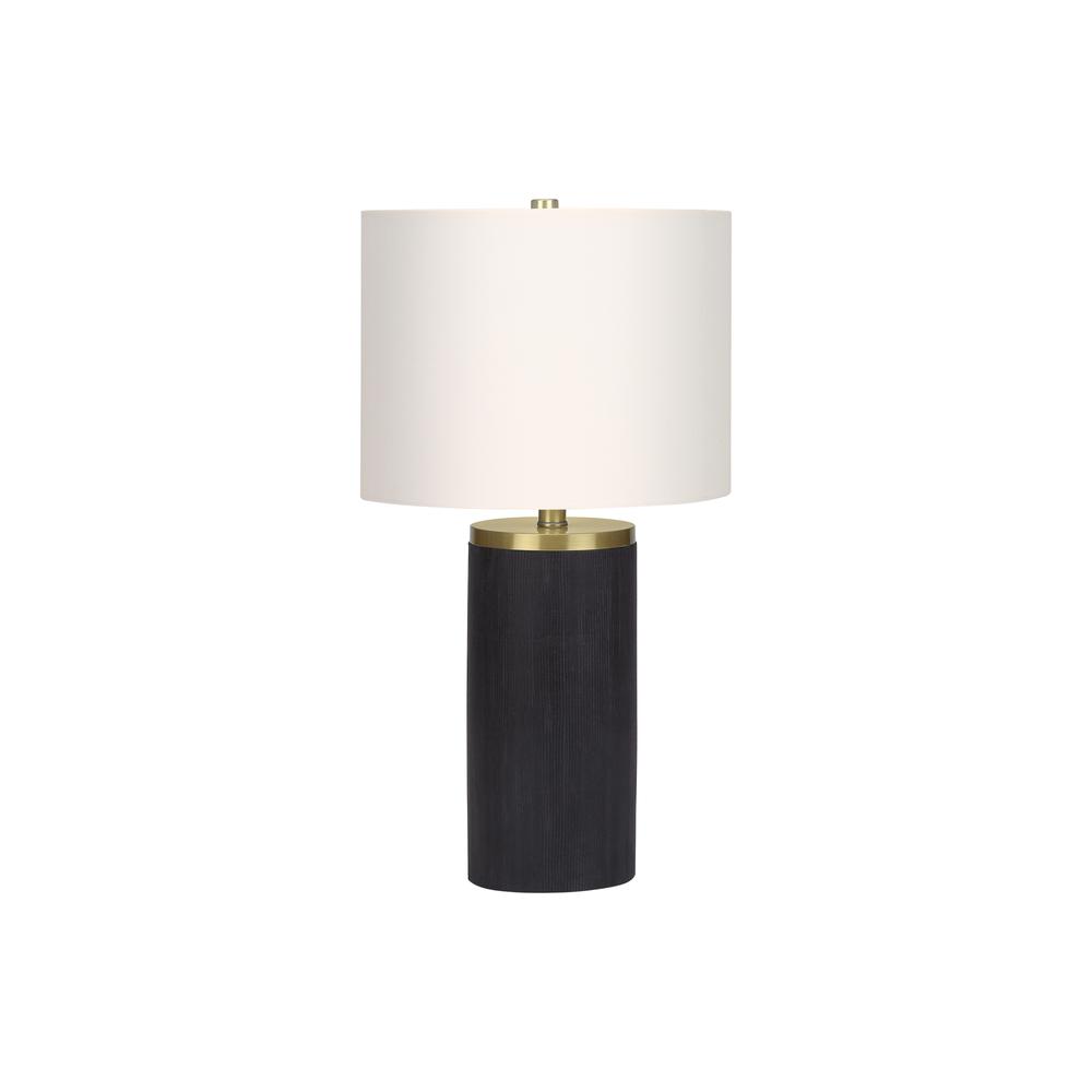 Lighting, 24''H, Table Lamp, Black Concrete, Ivory / Cream Shade, Modern - Monarch