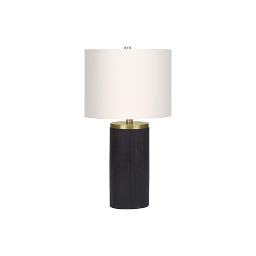 Lighting, 24''H, Table Lamp, Black Concrete, Ivory / Cream Shade, Modern - Monarch