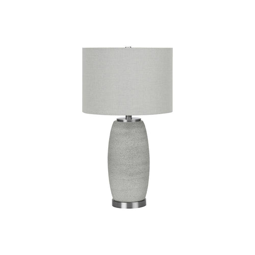 Lighting, 25''H, Table Lamp, Grey Ceramic, Grey Shade, Modern - Monarch