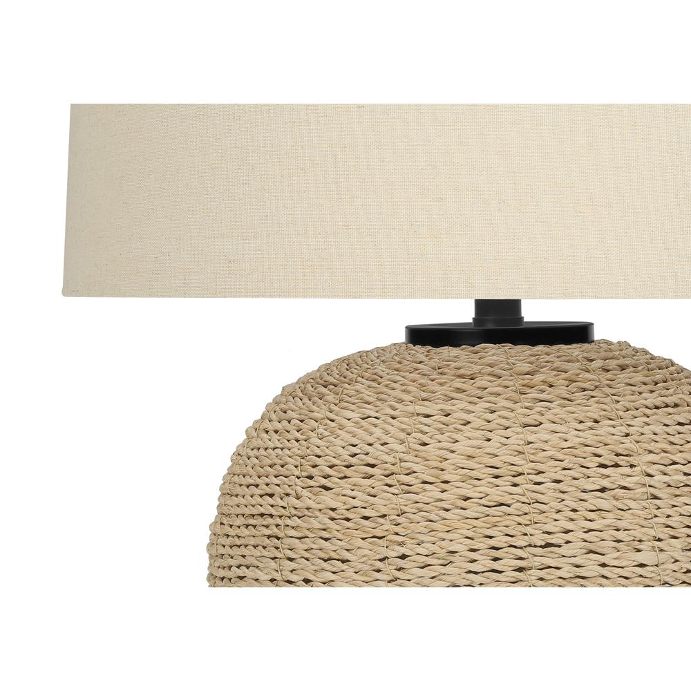 Lighting, 25''H, Table Lamp, Rattan, Beige Shade, Transitional - Monarch