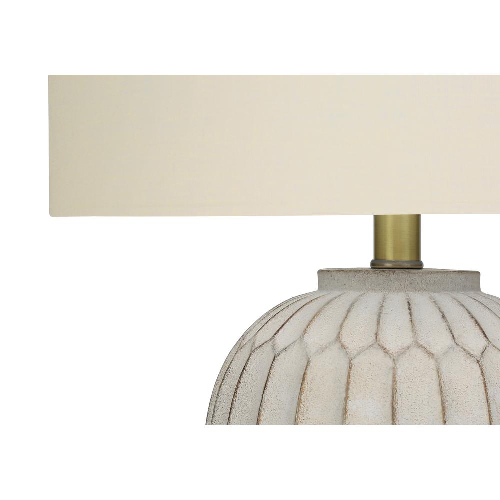 Lighting, 24''H, Table Lamp, Cream Resin, Ivory / Cream Shade, Transitional - Monarch
