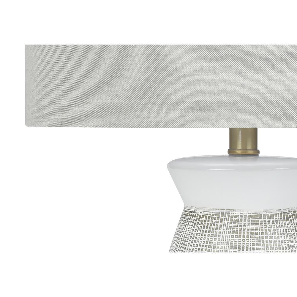 Lighting, 27''H, Table Lamp, Grey Ceramic, Grey Shade, Contemporary - Monarch