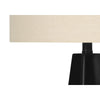 Lighting, 27''H, Table Lamp, Black Resin, Beige Shade, Modern - Monarch