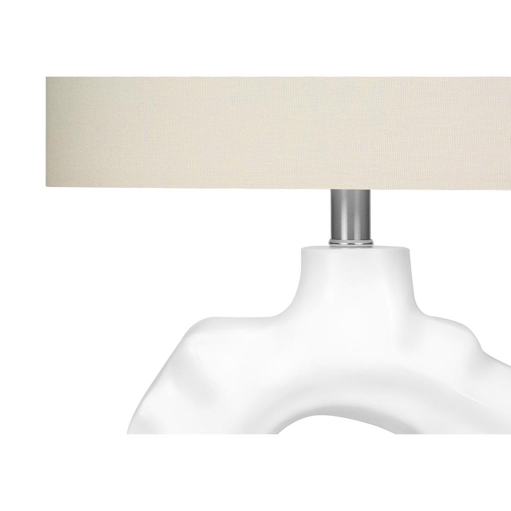 Lighting, 25''H, Table Lamp, Cream Resin, Ivory / Cream Shade, Modern - Monarch