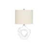 Lighting, 25''H, Table Lamp, Cream Resin, Ivory / Cream Shade, Modern - Monarch