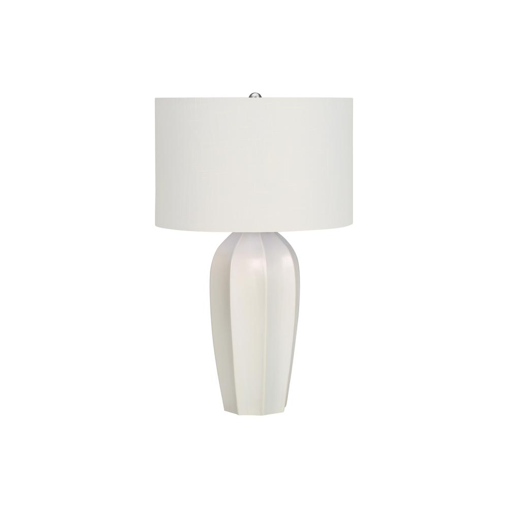 Lighting, 27''H, Table Lamp, Cream Ceramic, Ivory / Cream Shade, Modern - Monarch