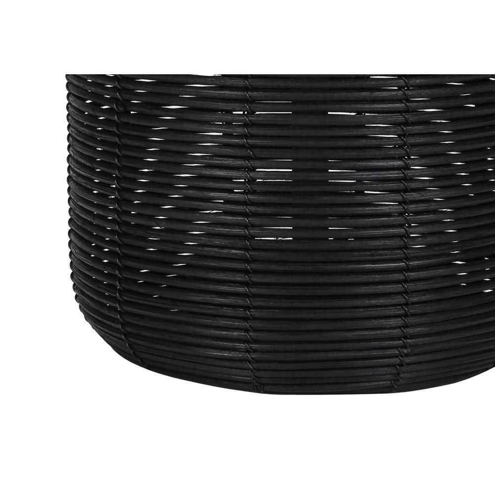 Lighting, 23''H, Table Lamp, Black Rattan, Ivory / Cream Shade, Modern - Monarch