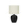 =''Lighting, 17''''H, Table Lamp, Black Ceramic, Ivory / Cream Shade, Transitional - Monarch