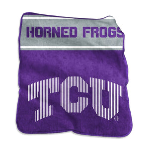 TCU Horned Frogs Blanket 60x80 Raschel Throw - Logo Brands
