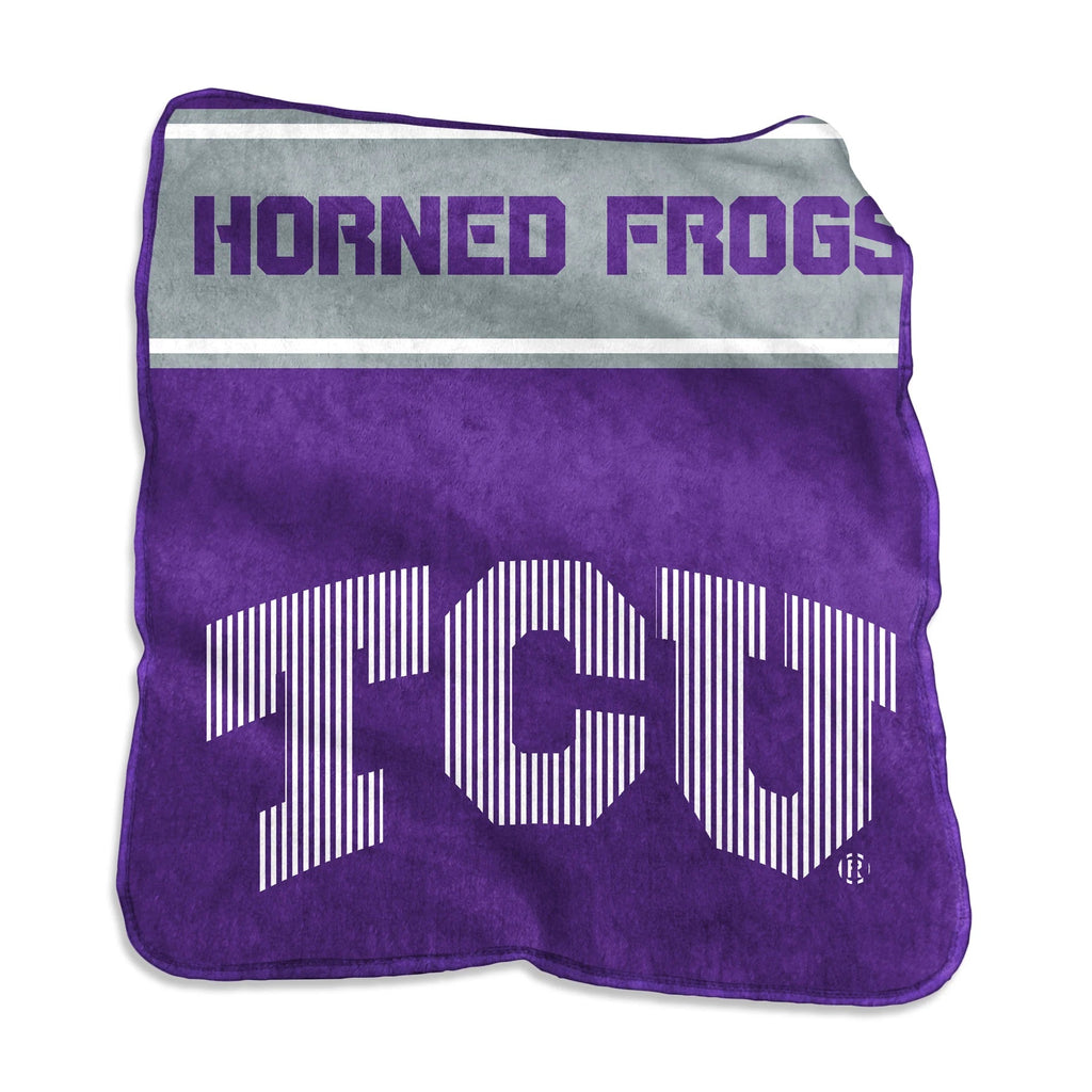 TCU Horned Frogs Blanket 60x80 Raschel Throw - Logo Brands