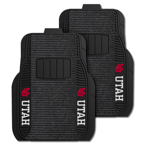 Fanmats - University of Utah 2-pc Deluxe Car Mat Set 21''x27''