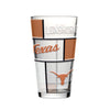 Texas Longhorns Pint Glass 16oz Quilted Stained Boxed - Logo Brands