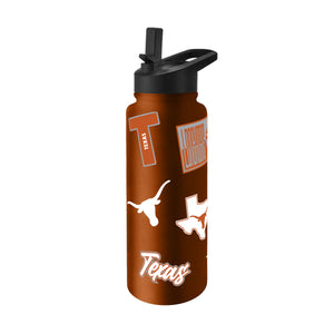 Texas Longhorns Quencher Bottle 34oz Stainless Steel Dreamweave - Logo Brands