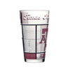Texas A&M Aggies Pint Glass 16oz Quilted Stained Boxed - Logo Brands