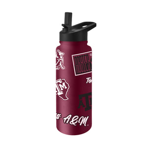 Texas A&M Aggies Quencher Bottle 34oz Stainless Steel Dreamweave - Logo Brands