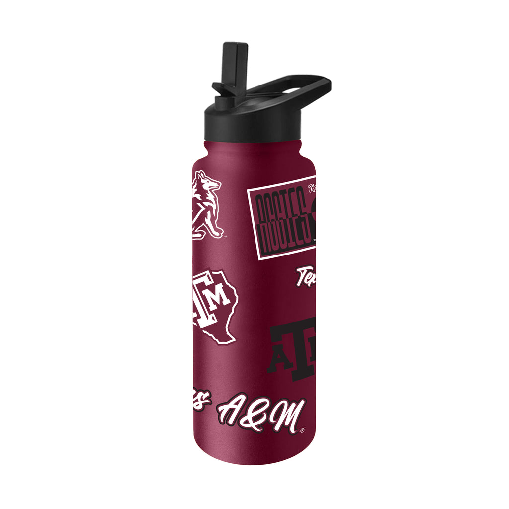 Texas A&M Aggies Quencher Bottle 34oz Stainless Steel Dreamweave - Logo Brands