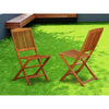 Solid Acacia Wooden Patio folding side Chair -Set of two - East West Furniture